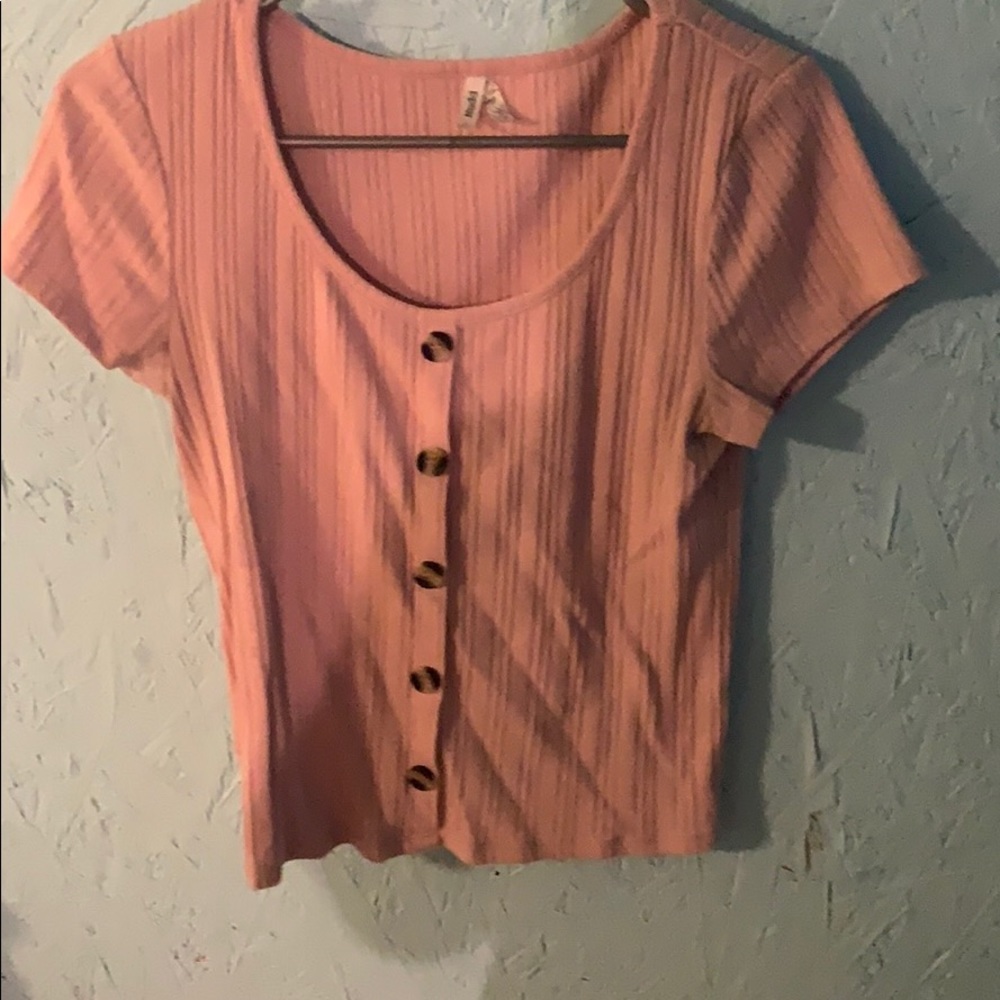 Pink shirt with buttons
